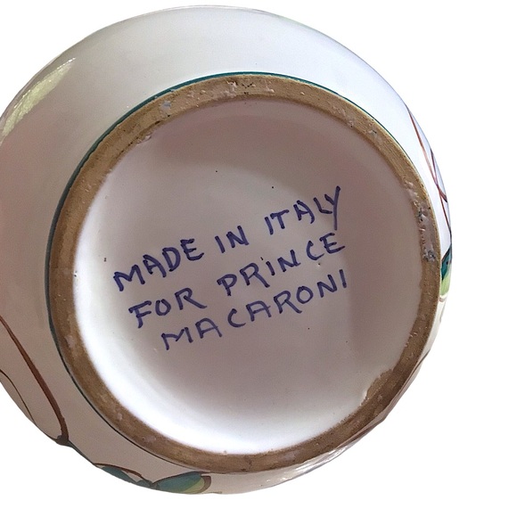 PRINCE MACARONI SPAGHETTI 1940s VINTAGE ITALIAN CERAMIC HAND-PAINTED PITCHER - Picture 7 of 12